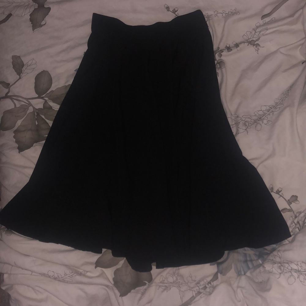 SHEIN long a-line black skirt high waisted XS